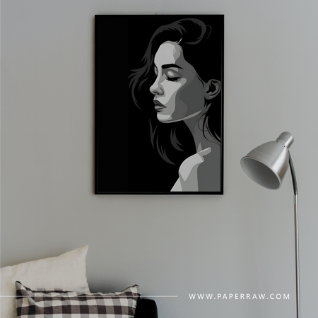 لوحة Silent Tear تجسد لحظة عاطفية صامتة لامرأة غارقة في تأمل عميق