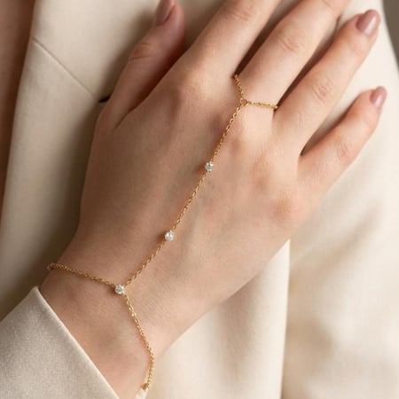 [B033] سلسلة يد (كف) مزينة بالزركون