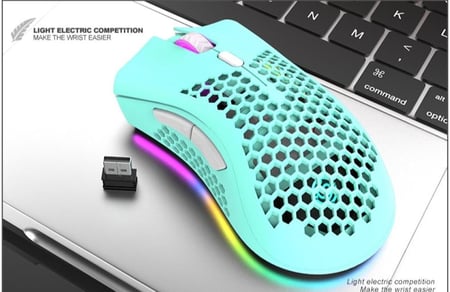 ماوس العاب لاسلكي 2.4G  بتصميم خلية نحل