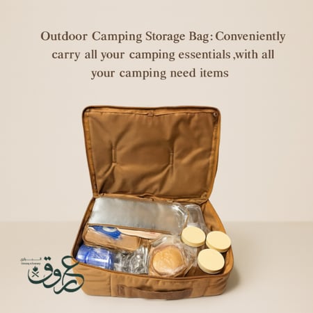 شنطة عزبة القهوة والشاي للرحلات والتخييم مع جلسة لشخصين ومِركى – عزبة متكاملة جاهزة