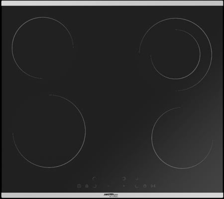 سطح 60 سم 4 عيون سيراميك 1 عين دبل   التحكم باللمس   أمان كامل تركي