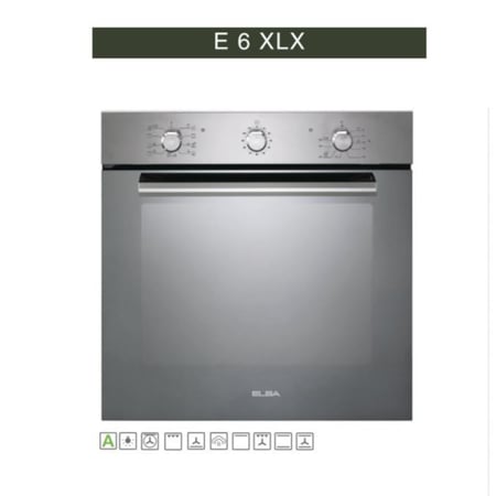 ELBA فرن بلت ان كهرباء ايطالي 60 سم 9 وظائف 69 لتر ASE6XLX