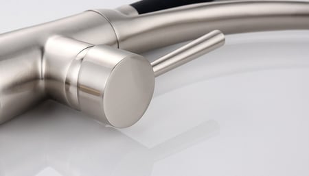 خلاط ( صنبور ) مطبخ  ستانلس ستيل304 اللون استيل  موديل 7010  304 HALVER SUS قلب سيراميك اسباني