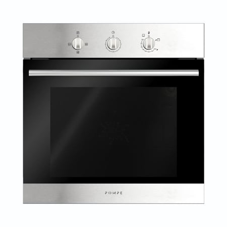 POMPE فرن غاز مدمج 60 سم - 3مفتاح مروحة توزیع الحرارة  - صمام أمان شوایة الدجاج - اشعال ذاتي - السعة 65 لیتر مؤقت  باب هیدرولیك ایطالي