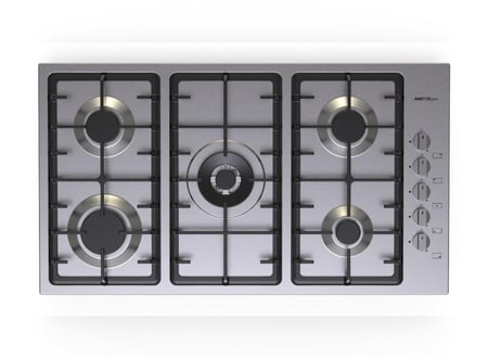 سطح 90سم 5عيون غاز شبك ثقيل عين ثنائية اشعال ذاتي امان كامل مفاتيح جانبية تركي