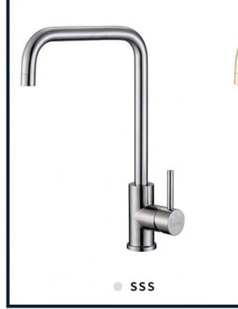 خلاط ( صنبور ) مطبخ ستانلس ستيل304 موديل 7011 304 HALVER SUS قلب سيراميك اسباني