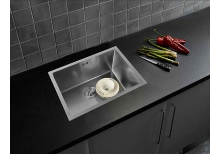 مجلى حوض واحد استيل بتقنية النانو بدون فتحة خلاط