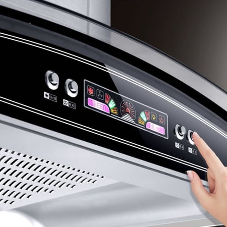 شفاط مطبخ 60سم زجاج صيني بلوحة زجاجية