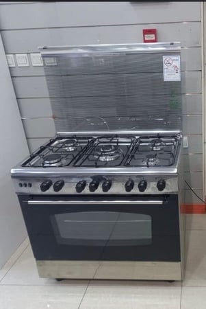 فرن كامل 80*60 سم 5 عيون غاز شعلة ثلاثية سعره الفرن 100 ليتر مصري