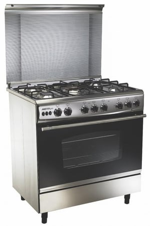 فرن كامل 80*60 سم 5 عيون غاز شعلة ثلاثية سعره الفرن 100 ليتر مصري