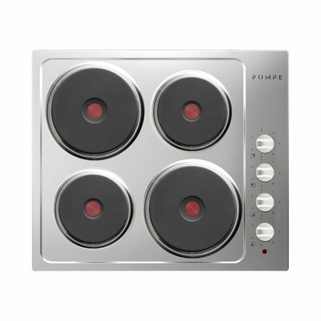 POMPE موقد كهرباء 60 سم 4 عین اشعال سریع - أمان الكتروني - مفاتیح جانبیة -7000 واط صنع في ایطاليا