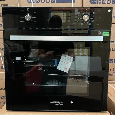 فرن 60 سم كهرباء 10 وظائف 2مفتاح مؤقت ديجتال المفتاح قابل للضغط للداخل سيخ الشواية مروحة توزيع الحرارة تركي