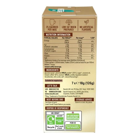 نسكافيه جولد لاتيه سريعة التحضير 126جرام _ المملكة المتحدة