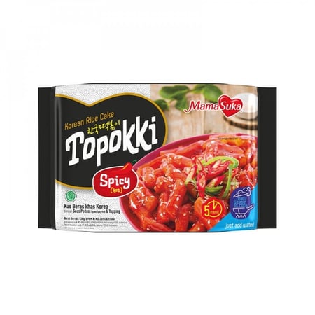كعكة الأرز الكورية توبوكي مع الصلصة الحارة
