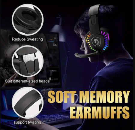 مجموعة لوحة مفاتيح وفأرة وسماعات للألعاب