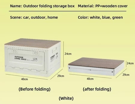 صندوق تخزين متعدد الوظائف قابل للطي