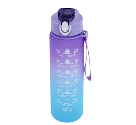 زجاجة مياه بألوان متدرجة