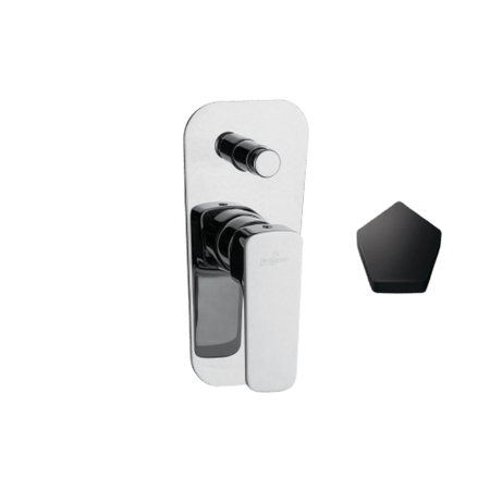 خلاط دش دفن مستطيل خطين 1001 إيطالي أسود بتصميم أنيق ومتين