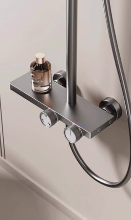 طقم دش مربع مسكة مع سماعة وعمود SH-02