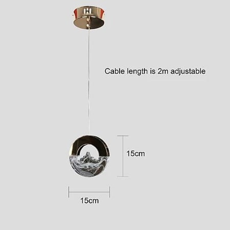 نجف مودرن ذهبي+3اضاءات 48W