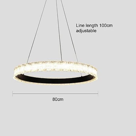 نجف مودرن اسود+3اضاءاتLED 105W