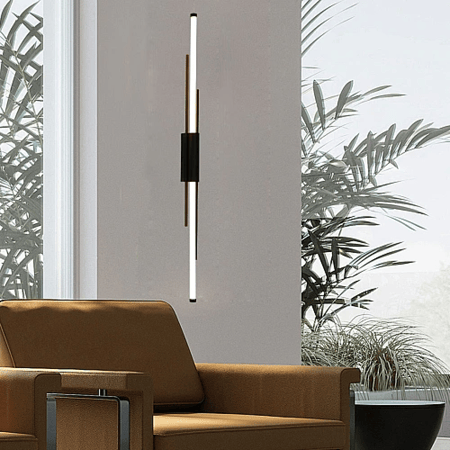 أبليك مودرن أسود+أصفر LED 18W