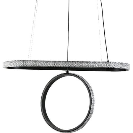 نجف مودرن اسود+3 اضاءات 48W