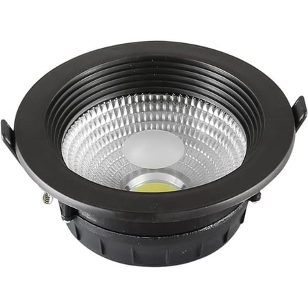 دوان لايت كشاف سقف إطار اسود  دفن لون الإضاءة اصفر 7 سم (2.5inc