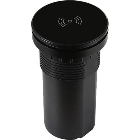 فيش مكتبي رباعي مع يو اس بي مع تايب سي مع شحن لاسلكي  اسود توفل