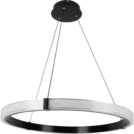 نجف مودرن حلقة اسود+3اضاءات 65W