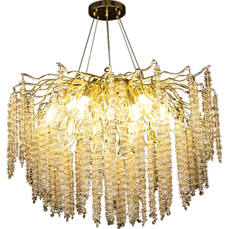 نجف مودرن العرض800 ذهبي+شفاف+عسلي E14*13L