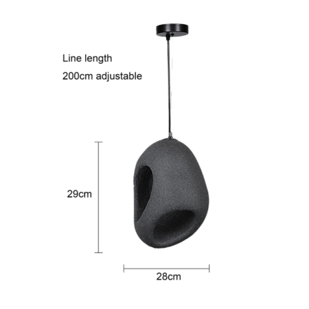 نجف علاقي مودرن أسود E27*1L