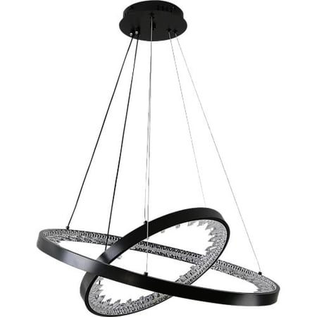 نجف مودرن اسود+3اضاءات 600*400 65W