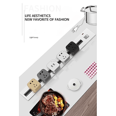 مجرى لطش ظاهر متعدد الافياش القابلة للإضافة والإزالة لون فضي طول 80 سم توفل