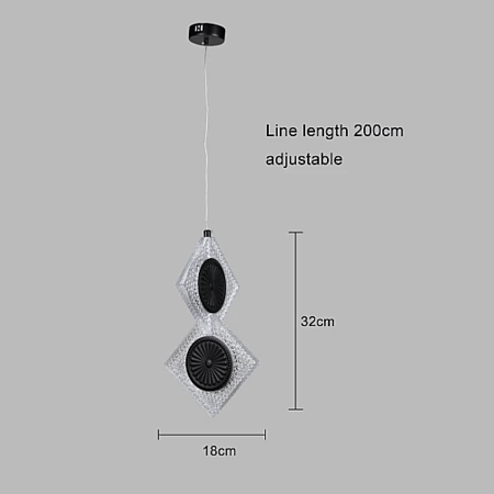 علاقي مجوز أسود+3 إضاءات 12W