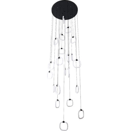 نجف مودرن 3متر اسود+اصفر 115W