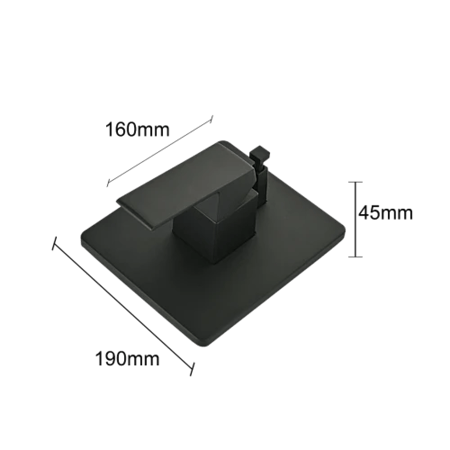 وجه مخفي زنك+ستانلس ستيل304 مربع خطين اسود