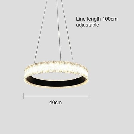 نجف مودرن أسود+3اضاءات 48W