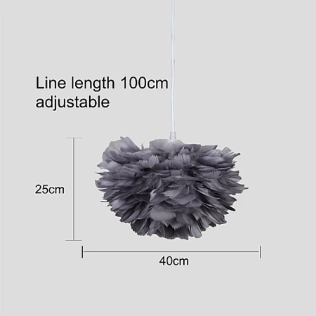 نجف مودرن ريش  رمادي E27*1L