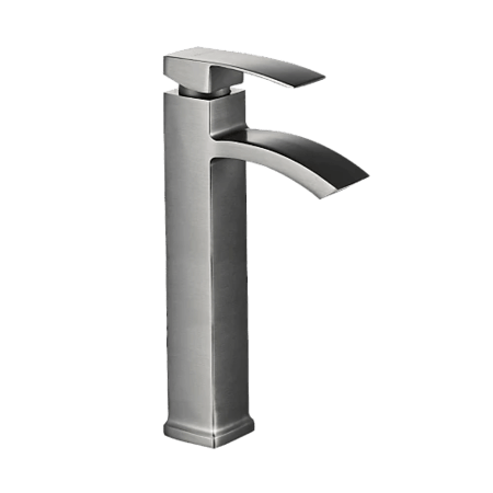 خلاط مغسلة طويل شلال رمادي