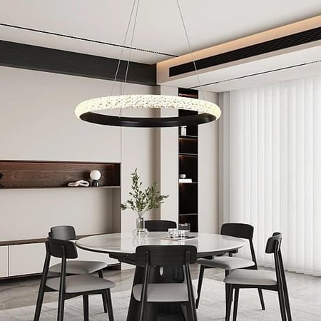 نجف مودرن اسود + اصفر 60W