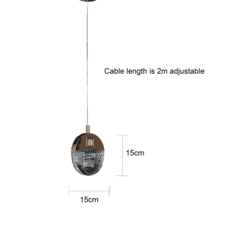 نجف مودرن ذهبي+3اضاءات 5W