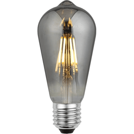 لمبة لون الانارة اصفر 2700K مع قزاز اصفر رمادي كمثرى 5 واط