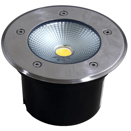 كشاف دفن أرضي أصفر 1عين COB/LEDمدور 7سم