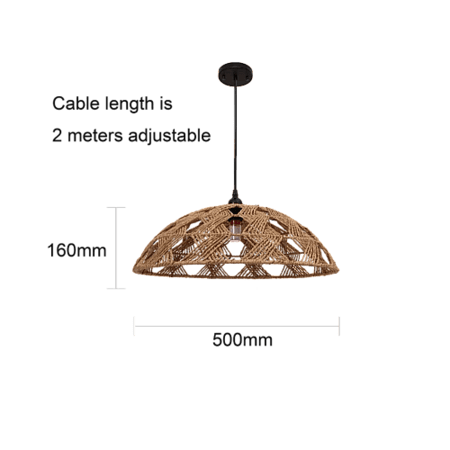 نجف مودرن 2متر بنيE27*1