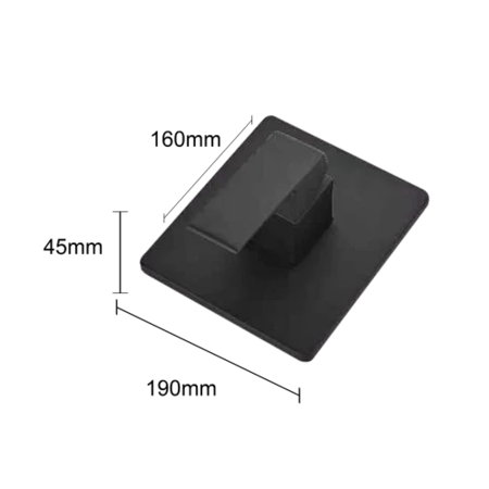 وجه مخفي زنك+ستانلس ستيل304 مربع خط واحد اسود