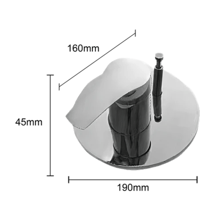 وجه مخفي زنك+ستانلس ستيل304 دائري خطين كروم