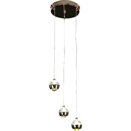 نجف مودرن ذهبي+3اضاءات 18W