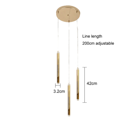 نجف مودرن ذهبي+اصفر12W