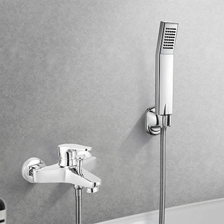 خلاط دش زنك مع سماعة بيضاوي طقم كروم